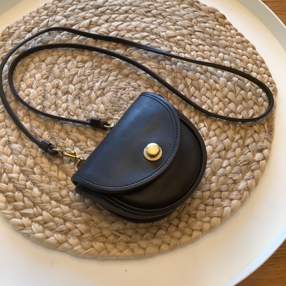 Vintage Coach #9826 Black Mini Convertible Belt Bag Shoulder Crossbody Bag - Picture 3 of 15